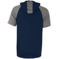 thumbnail image 2 of Holloway Sportswear M Echo Short Sleeve Hoodie Navy/Graphite Heather 222545, 2 of 4