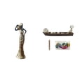 thumbnail image 1 of Figura de escritorio,Figuritas africanas,artesanías,artículos de escritorio coleccionables,Estatua de dama tribal,pieza de arte para decoración del hogar,Porta incienso,Figura de escritorio, 1 of 8