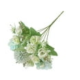 thumbnail image 3 of Decoración floral para el hogar Ramo de flores de rosas artificiales Boda Nupcial Tela de seda Ramo de flores falsas, Blanco verde Advancent HA6621-05B, 3 of 6
