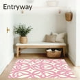 thumbnail image 3 of ODIKA 8'x10' Machine Washable Non-Slip Area Rug, Luxurious Curled Sheepskin with Undulating Waves Design High Traffic Rug, Pink, 531903, 3 of 7
