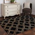 thumbnail image 3 of Black Moroccan Area Rugs 4'x6', Washable Small Throw Rugs for Office Bathroom, Geometric Abstract Art Modern Indoor Outdoor Rug Non-Slip Low Pile Carpet Runner Reversible Floor Mats, 3 of 8