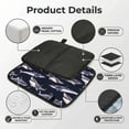 thumbnail image 4 of Watercolor Shark Vintage Foldable Seat Cushion for Bleachers, Stadium Seats, Camping & Outdoor Events, Portable Lightweight Pad with Carabiner, 4 of 6