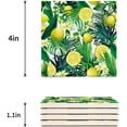 thumbnail image 3 of FMSHPON Lemon Set of 6 Coaster for Drinks, Absorbent Ceramic Stone Coasters Cup Mat with Cork Base for Home Kitchen Room Coffee Table Bar Decor, 3 of 4