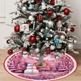 thumbnail image 5 of RKZDSR Vintage Pink Velvet Christmas Tree Skirt - 36 Inch Sequin Cover for Christmas Party Decor, Glittering Accent for Home Holiday, 5 of 7
