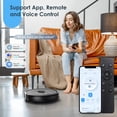 thumbnail image 3 of 2-in-1 Robot Vacuum and Mop Combo, 1600Pa Strong Suction, WiFi & App Control, Ultra Slim Self-Charging Robotic Vacuum Cleaner for Hardwood Floors and Tile, 3 of 7