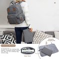 thumbnail image 2 of Mochila pañales iniuniu, grande niños/niñas, impermeable, bolsa pañales, cambiador lavable, estuche chupete, correas cochecito (gris), 2 of 3