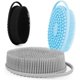 thumbnail image 1 of wonima11 Soft Silicone Body Scrubber 3 PCS Silicone Body Shower, Silicone Loofah 2 in 4 Bath and Shampoo Brush, Body Scrubber Shower Cleaning Exfoliating Use,Lather Well, Black,Blue,Grey, 1 of 1