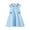 Blue, variant on Zwiiyzr 2025 3-14Y Girls Dress Soft Flutter Sleeve Princess Dress Patchwork Gauze Mesh Swing Dress Blue