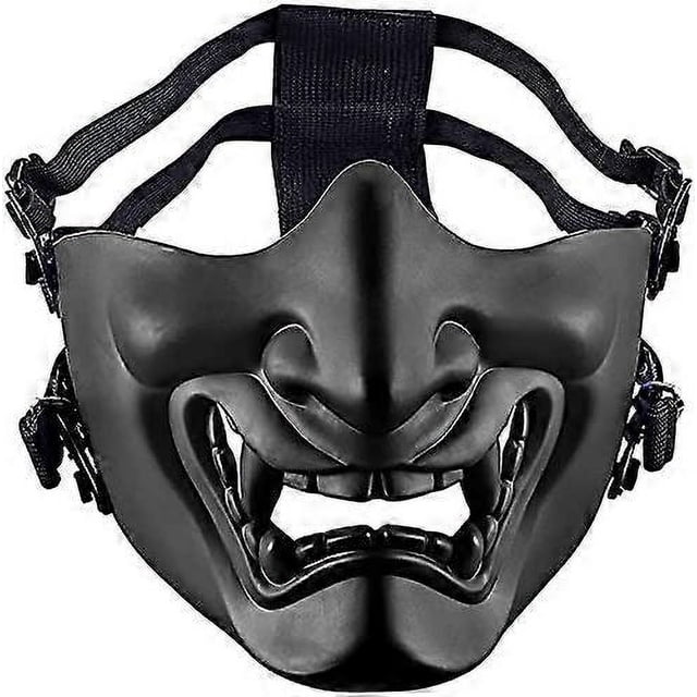 Máscaras tácticas de media cara KAIYANG Kabuki para fiesta del juego CS War Negro
