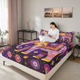thumbnail image 3 of Erosebridal Elephant Bed Sheets, Purple Mandala Full Size Sheets, 4pcs 1 Flat Sheet 1 Fitted Sheet and 2 Pillowcases, 3 of 6