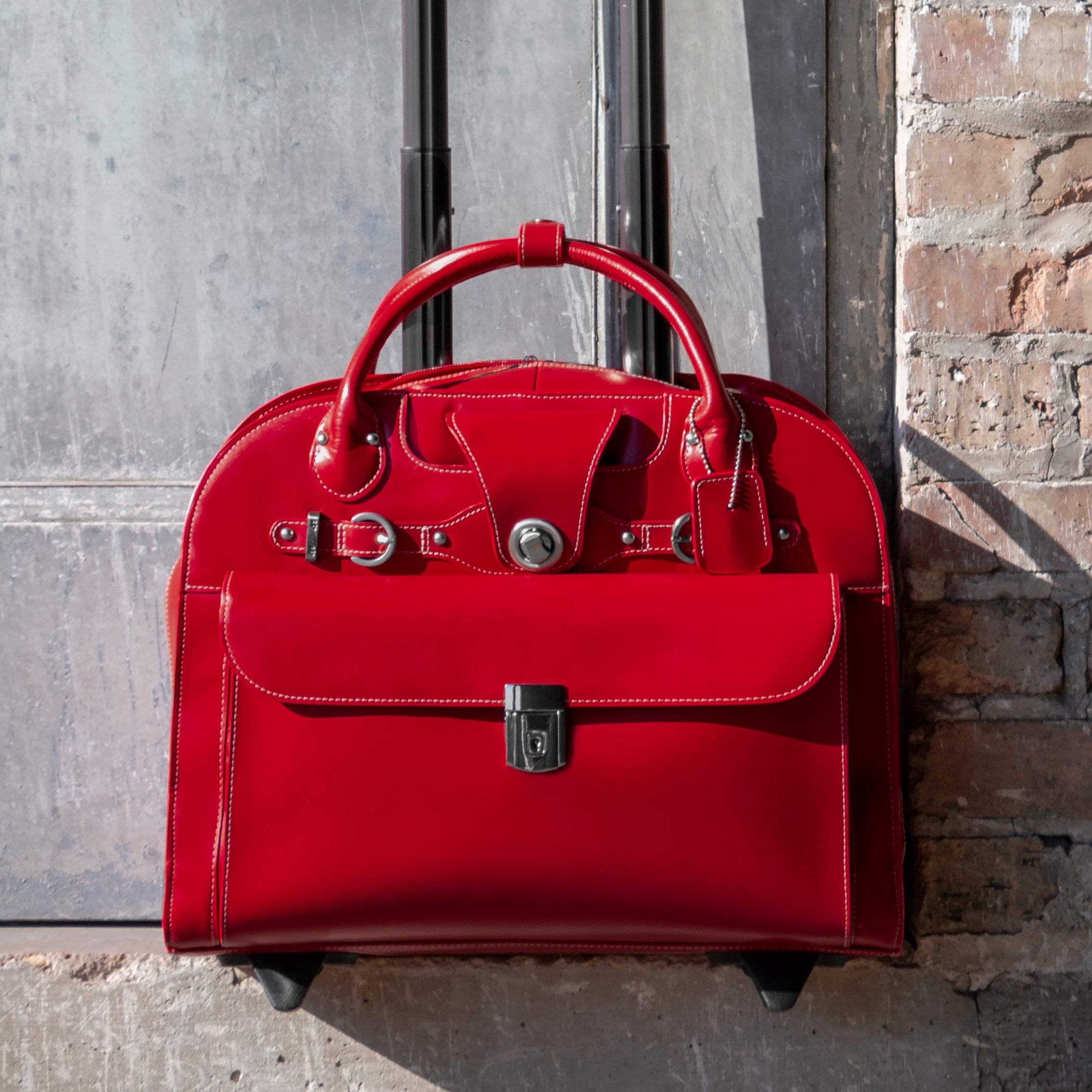 EDGEBROOK | 15” Leather Wheeled Laptop Briefcase