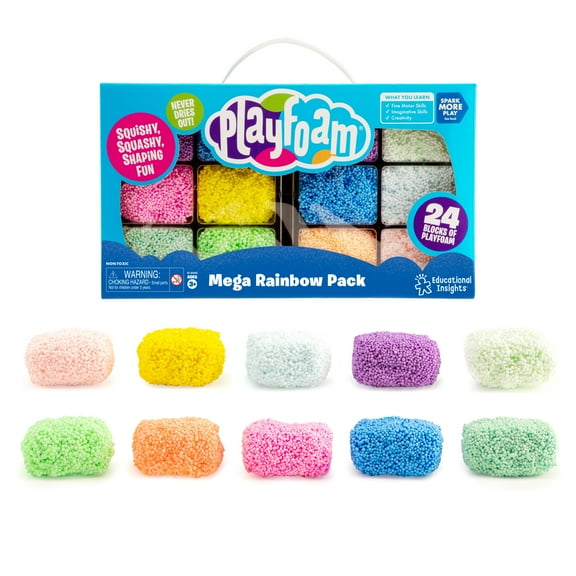 Educational Insights Playfoam Mega Rainbow Pack Sensory Slime for Kids Ages 3 