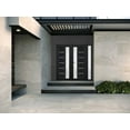 thumbnail image 5 of Front Exterior Prehung Metal-Plastic Double Doors / MANUX 8088 Matte Black / Sidelite Exterior Window / Office Commercial and Residential Doors Entrance Patio Garage 84 x 80, 5 of 5