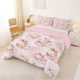 thumbnail image 2 of Erosebridal Cute Pig Animal Queen Comforter Set,Pink Flowers Blossom Bedding Comforter Set For Girls Teens, Reversible 3pcs, 2 of 7