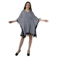 thumbnail image 2 of Moomaya Women's Short Tassel Kaftan Casual Swimwear Swimsuit Cover Up Short Beach Caftan Dress, 2 of 7