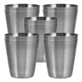thumbnail image 2 of Copa de vino de acero inoxidable de 10 piezas Copa de almacenamiento de vino de metal portátil al aire libre para acampar fiesta de barbacoa (plata), 2 of 6
