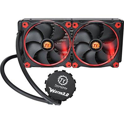 thermaltake water 3.0 am4 support 280 riing red edition pwm aio tt lcs certified liquid cooling system 3 year warranty