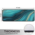 thumbnail image 5 of Kitchen Rugs Sets Of 2,Teal Marble Gold Wave Pattern Anti Fatigue Kitchen Mat Rugs Non Slip Washable,Decorative Kitchen Floor Mats for Kitchen,Sink,Laundry,17"x47"+17"x47", 5 of 5