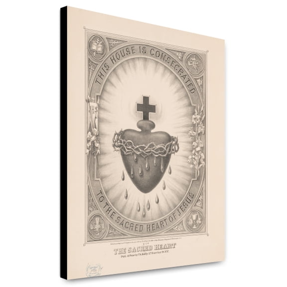 Canvas Print: The Sacred Heart. This House Is Consecrated To The Sacred Heart Of