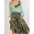thumbnail image 2 of Sunloudy Vestido estampado floral bohemio para mujer, vestido maxi con mangas abullonadas, vestidos de verano para novia Sunloudy moda, 2 of 6
