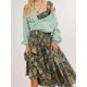 thumbnail image 2 of Sunloudy Vestido estampado floral bohemio para mujer, vestido maxi con mangas abullonadas, vestidos de verano para novia Sunloudy moda, 2 of 6