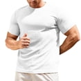 thumbnail image 2 of Men's T-Shirts Short Sleeve Stretch Crewneck Textured Plain T Shirts Summer Casual Tees, 2 of 8