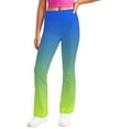 thumbnail image 6 of vokkrv Girl's Flare Leggings High Waisted Yoga Pants Bootcut Dance Casual Pants Activewear Kids Bell Bottoms Green 8-9 Years, 6 of 7