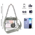 thumbnail image 3 of Crossbody Bags for Women, Adjustable Shoulder Strap Clear Purses, Small Transparent Wallet Ideal Choice for Concerts, Stadium, Airport Security Check, Purple, 3 of 7