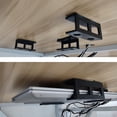 thumbnail image 4 of 3 Pcs Plastic Under Desk Laptop Holder Mount with Screw,Under Desk Laptop Mount Bracket,Add on Under Table Laptop,Black, 4 of 7
