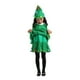 thumbnail image 2 of Disfraz de árbol de Navidad para niñas pequeñas, vestido verde sin mangas y sombrero de árbol, ropa para festivales, actuaciones escénicas, cosplay., 2 of 6