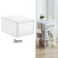 thumbnail image 3 of Abbracc 2pcs Shoe Box Stackable Organizer Magnetic Closure Sneaker Clear Panel Garage Transparent, 3 of 9