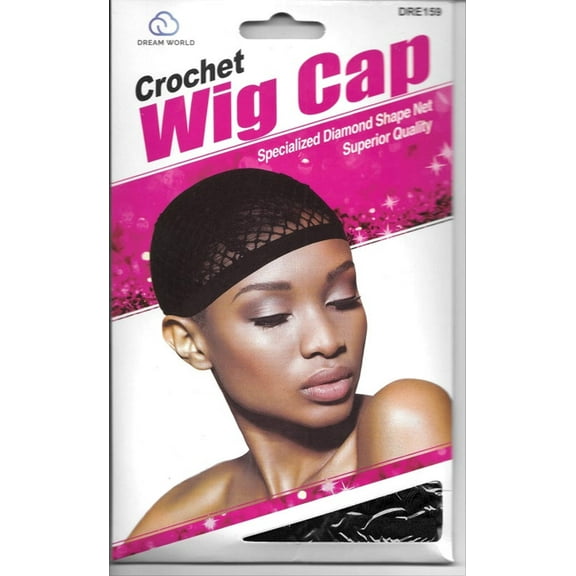DREAM WORLD- CROCHET WIG CAP BLACK  DRE159