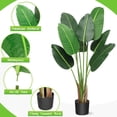 thumbnail image 4 of Yeshouse paquete de 2 plantas artificiales de hojas de plátano con maceta, 122 cm, ideales para decoración de interiores, sala de estar, hogar y oficina, 4 of 8