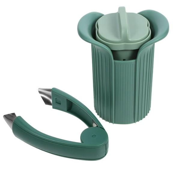 Masteelf Vegetable Chopper Set with Hand Press Cutter and Stem Remover for Fruits and Vegetables, Easy to Use Kitchen Tool