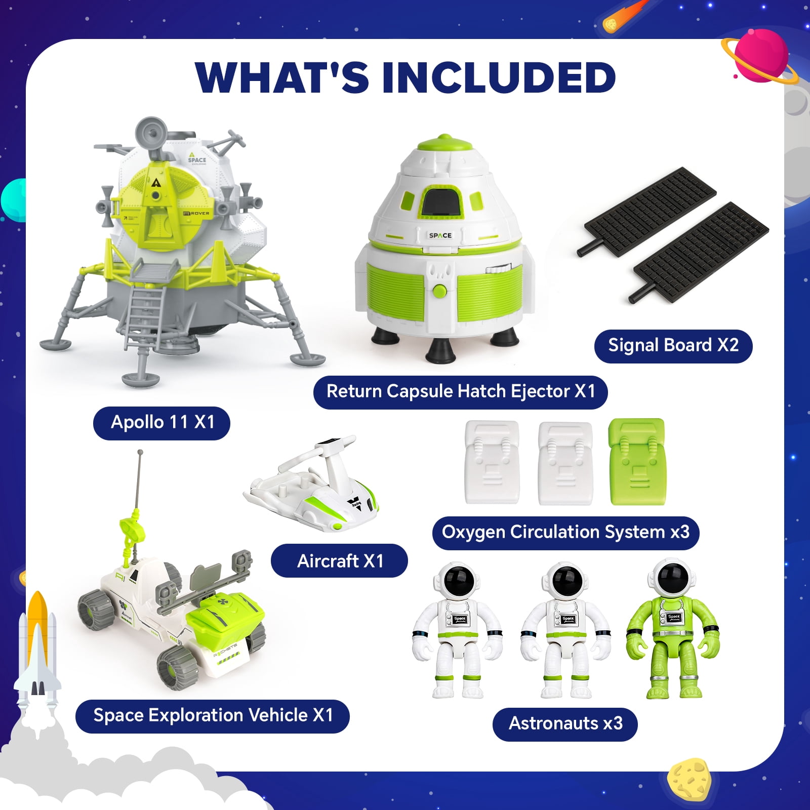 AuntyFey Space Robot Kit for Kids, Educational Science Learning, Building Robot Toys Birthday Gift for Kids