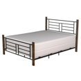 thumbnail image 4 of Bowery Hill Traditional Mahogany Metal Queen Bed with Wood Posts and Frame, 4 of 12