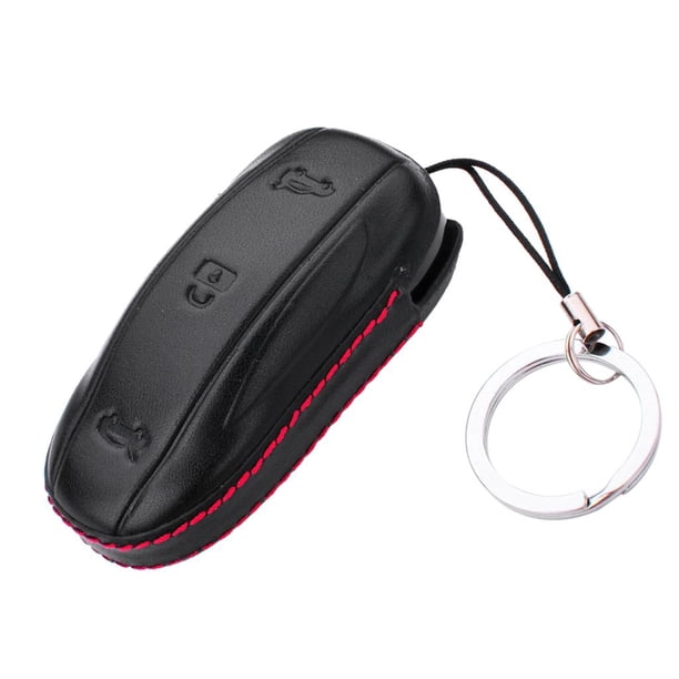 Funda para Llavero de Coche Soporte para Llavero de material cuero para primera para Llavero Cartera Estuche con Cremallera telemando Llavero Cola Cubierta del soporte de la llave del coche
