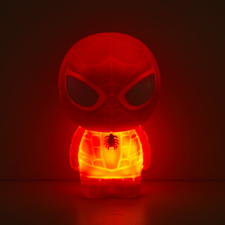 MARVEL - スパイダーマン ランプ Marvel Spiderman 3D Mood Light with 30 Minute Timer, Red, 6