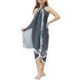 thumbnail image 5 of HAPPY BAY Women's Summer Long Beachwear Sarong Coverups Chiffon Long Beach Tie Wraps Skirt Sheer Swim Cover up Bathing Suit One Size Grey_B321, 5 of 5