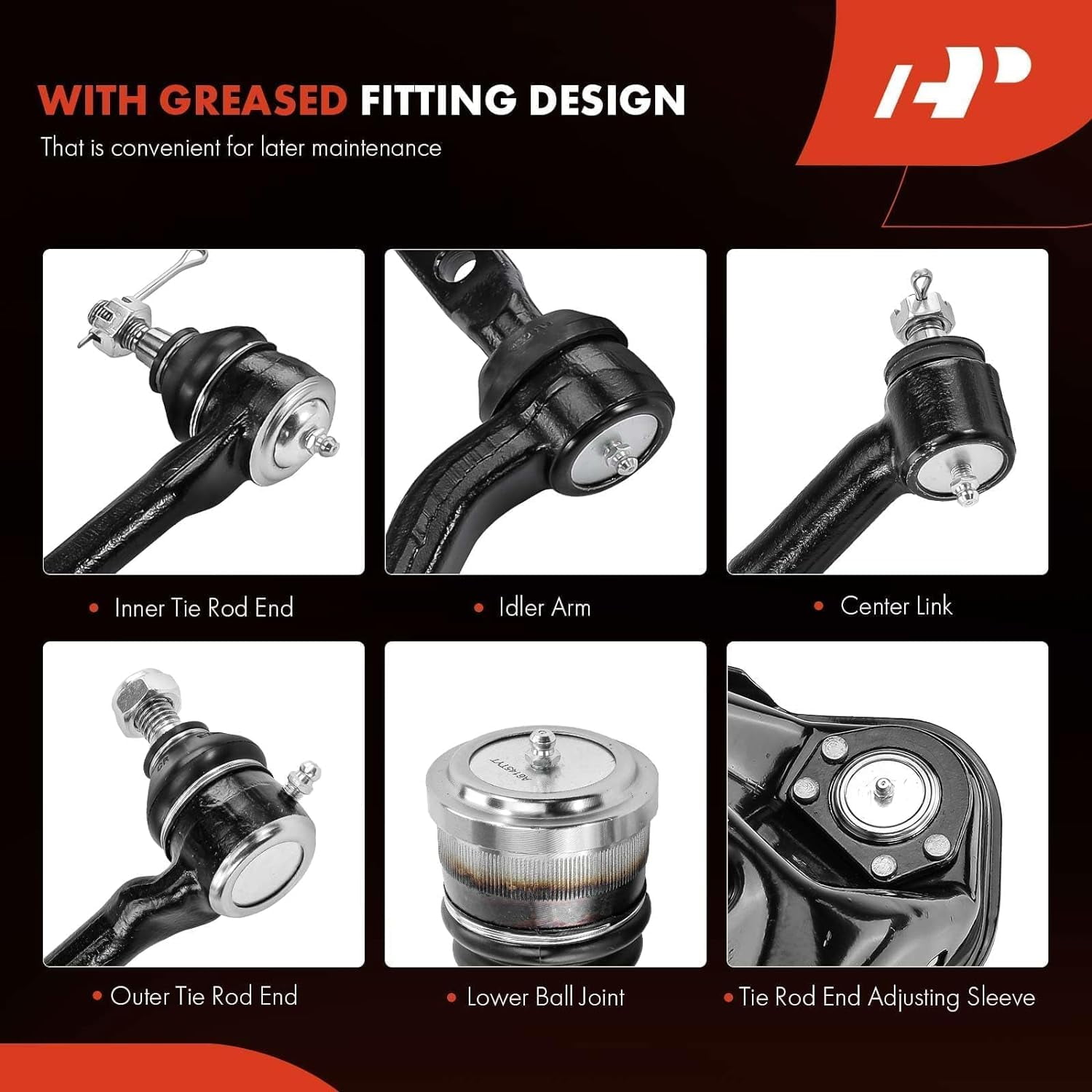 A-Premium 14Pcs Front Kit, Upper Control Arm Ball Joint Sway Bar Link Tie Rod End Idler Arm Center Link, Compatible with Chevrolet Blazer 96-05, S10 96-03, GMC Jimmy 96-01, Sonoma 96-03, RWD
