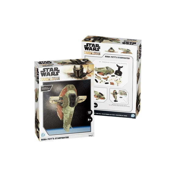 4D Puzzle – Star Wars: The Mandalorian: Boba Fett's Starfighter – 130 Paper Model Kit for Teens and Adults – Ages 14 