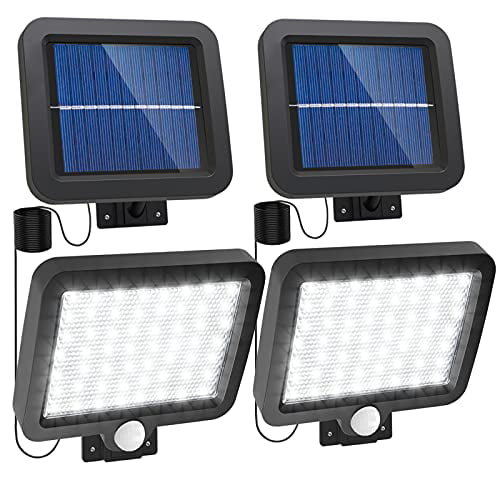IP65 Waterproof Wall Mount Solar Powered Security Lights for Outside Patio Porch Yard Garage LETRY Solar Lights Outdoor Motion Sensor Led Flood Light with 16.4Ft Pull Cord