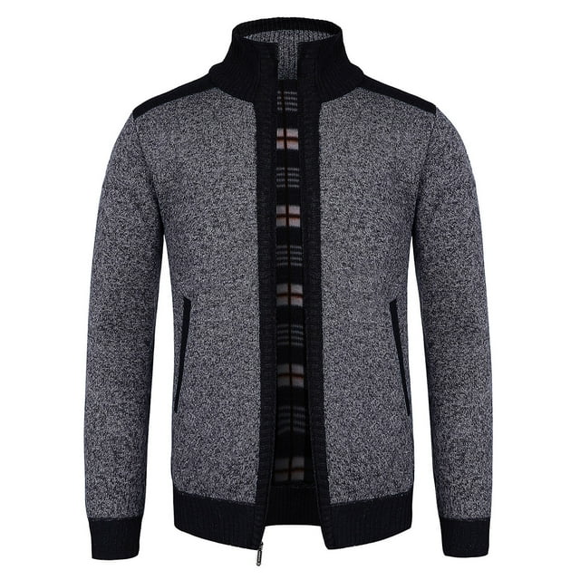 Qertyioot Hauts pour Hommes Mode Veste Décontractée Extérieure à Manches Longues Manteau Chaud
