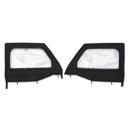 Bestop 51742 17 Highrock 4X4 Element Upper Fabric Half Doors Fits select: 2018-2019,2021 JEEP WRANGLER UNLIMITED