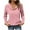 Pink, variant on Lenago Women's Sweatshirt with Long Sleeves Low V-neck Solid Color Shirts for Ladies Tummy Control Close Fitting Pullover Hoodies Daily Comfortabel Essentials
