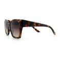 thumbnail image 6 of Womens Classy Oversized Squared Beveled Cut Cat Eye Fashion Sunglasses [Tortoise - Brown], 6 of 7