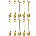 thumbnail image 1 of Stainless Steel Leaf Coffee Spoon, SZBAIDEKJ 10 Pcs Creative Tableware Dessert Spoons, Stirring, Mixing, Sugar, Stir, Ice Cream Teaspoon Set (Silver), 1 of 5