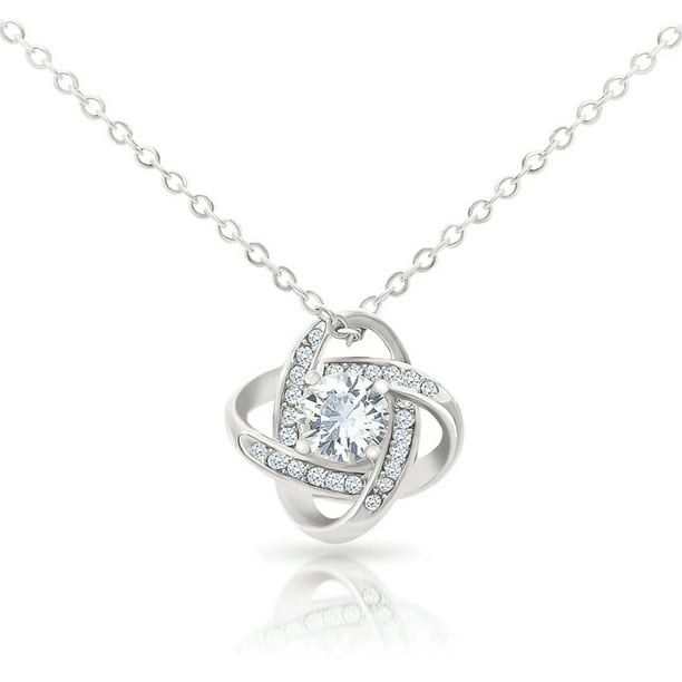 Collar con colgante de trébol de cuatro hojas eterno para el día de la madre, día de San Valentín, cadena de clavícula para mujer
