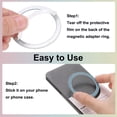 thumbnail image 3 of Uxcell Magnetic Sticker Ring, 2 Pack Universal Magnetic Adapter Ring Metal Sparkle Magnet Wireless Charging Conversion Kit for Mobile Phone Case Wireless Charger (Blue), 3 of 7
