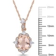 thumbnail image 2 of Everly Women's Created Sapphire and Created Morganite 10k Rose Gold Necklace, 2 of 6
